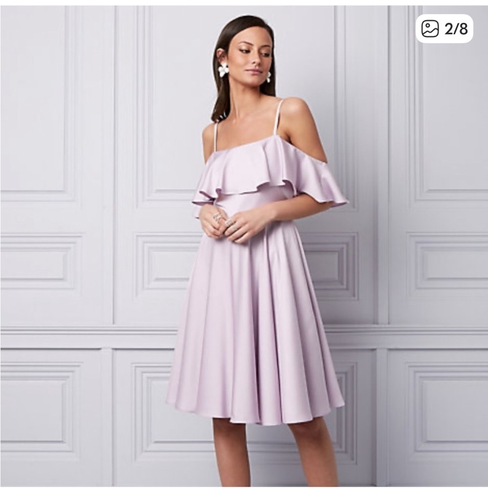 Satin Cold Shoulder Dress